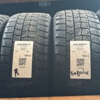 2 pneu(s) HIVER usagé(s) Dunlop 205/50R17  6/32 et 7/32