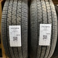 2 pneu(s) ÉTÉ usagé(s) Bridgestone 215/70R16  7/32
