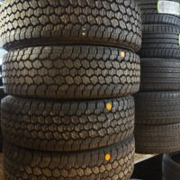 4 pneu(s) ÉTÉ usagé(s) Goodyear  LT245/70R17 10E 10/32 et 14/32   Stapo, usure inégale 10-12-12-14 /32
